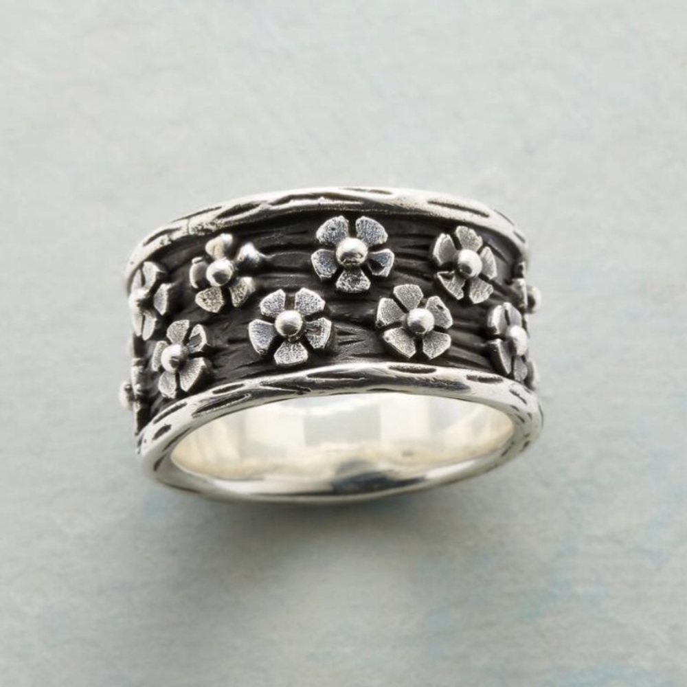 Blooming pansies ring from Sundance